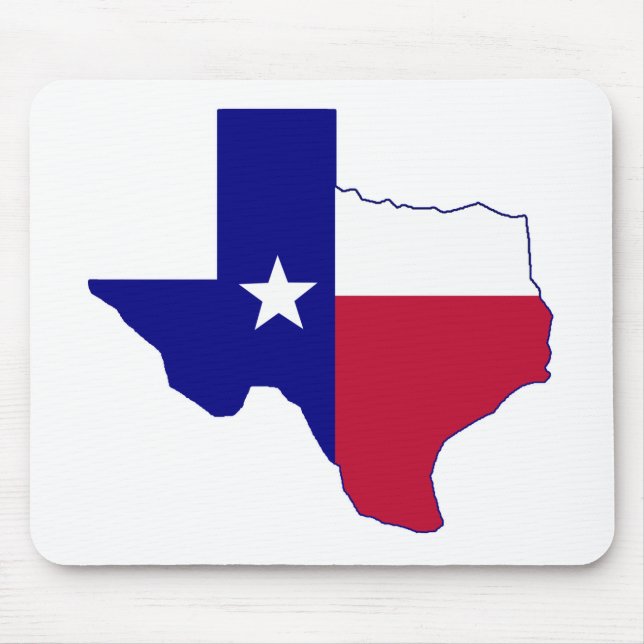 Alfombrilla De Ratón Mapa de bandera de Texas (Frente)
