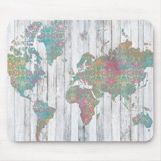 Alfombrilla De Ratón Mapa de Boho II (Frente)