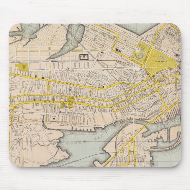 Alfombrilla De Ratón Mapa De Boston (Frente)