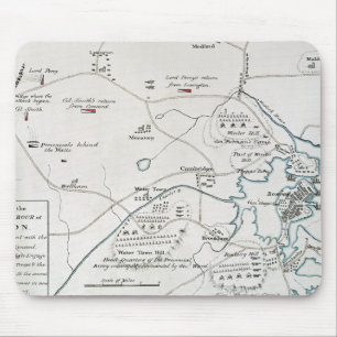 ALFOMBRILLA DE RATÓN MAPA DE BOSTON-CONCORD, 1775