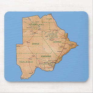 Alfombrilla De Ratón Mapa de Botsuana Mousepad