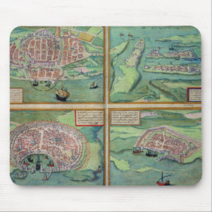 Alfombrilla De Ratón Mapa de Calais, de Malta, de Rodas, y de