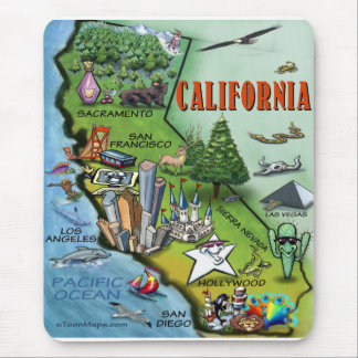 Alfombrilla De Ratón Mapa de California