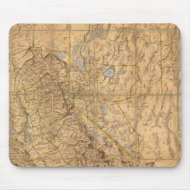 Alfombrilla De Ratón Mapa De California Y Nevada (Frente)