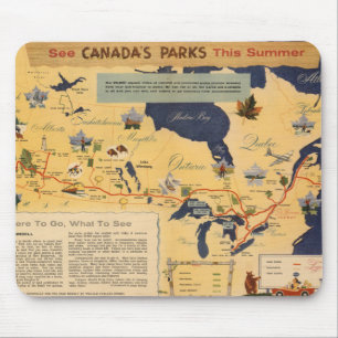 Alfombrilla De Ratón Mapa de Canadá - Parques de Canadá