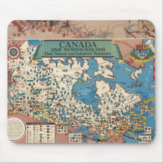 Alfombrilla De Ratón Mapa de Canadá - Recursos naturales e industriales