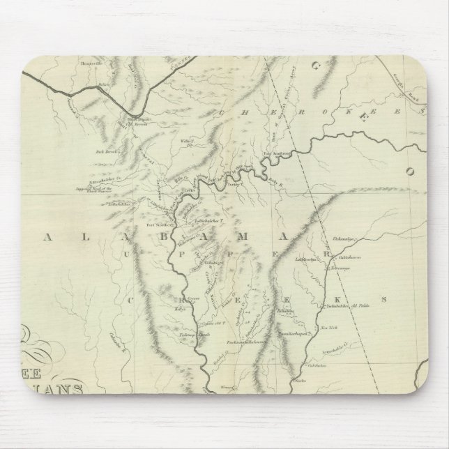 Alfombrilla De Ratón Mapa de Cherokee (Frente)