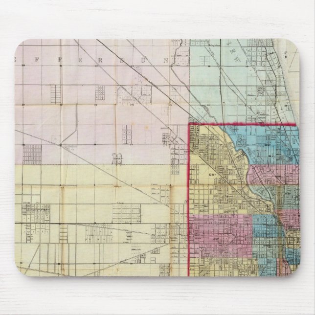 Alfombrilla De Ratón Mapa de Chicago (Frente)