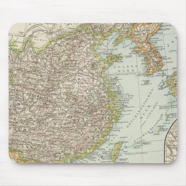 Alfombrilla De Ratón Mapa de China y Japón (Frente)