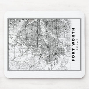 Alfombrilla De Ratón Mapa de Dallas-Fort Worth