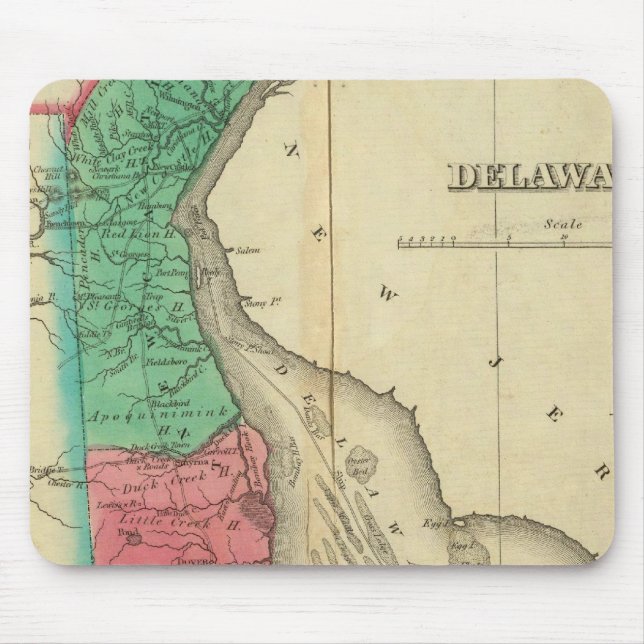 Alfombrilla De Ratón Mapa De Delaware (Frente)