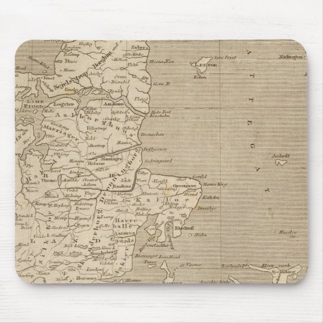 Alfombrilla De Ratón Mapa de Dinamarca por Arrowsmith (Frente)