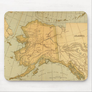 Alfombrilla De Ratón Mapa de época de Alaska (1894)