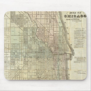 Alfombrilla De Ratón Mapa de época de Chicago (1857)