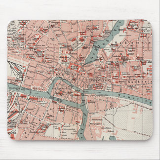 Alfombrilla De Ratón Mapa de época de Königsberg Alemania (1905)