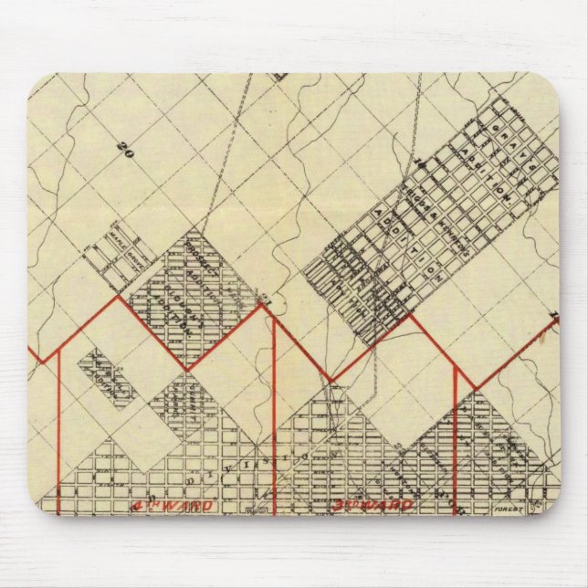 Alfombrilla De Ratón Mapa de esquema de Duluth y los suburbios (Frente)