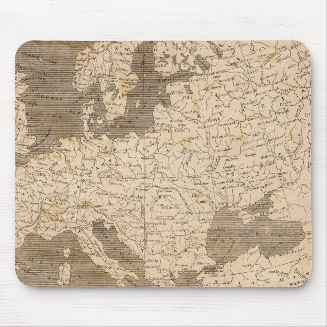 Alfombrilla De Ratón Mapa de Europa de Arrowsmith (Frente)