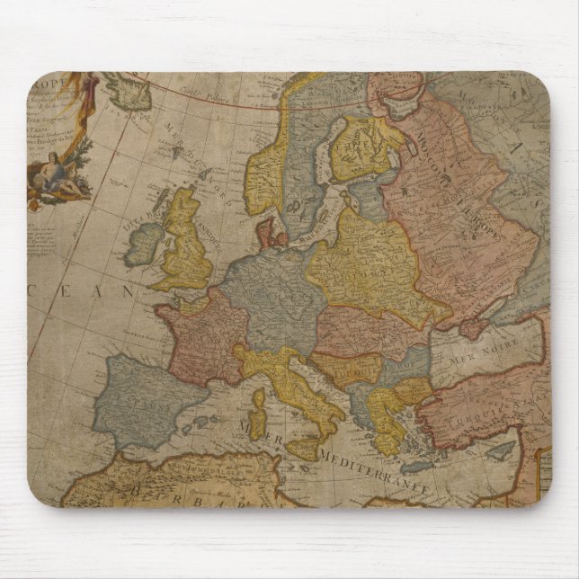 Alfombrilla De Ratón Mapa de Europa el | 1700 (Frente)