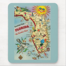 Alfombrilla De Ratón Mapa de Florida Mouse Pad
