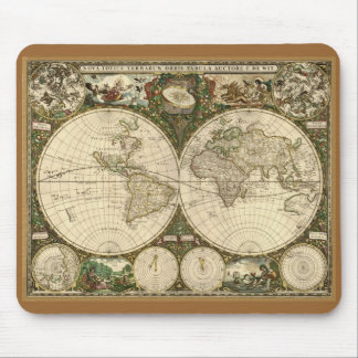 Alfombrilla De Ratón Mapa de Frederick de Wit Old World 1660