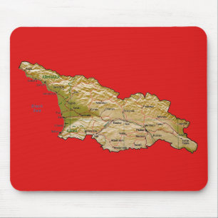 Alfombrilla De Ratón Mapa de Georgia Mousepad