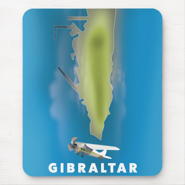 Alfombrilla De Ratón Mapa de Gibraltar (Frente)