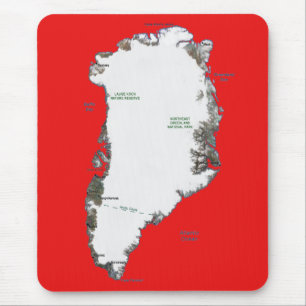 Alfombrilla De Ratón Mapa de Groenlandia Mousepad