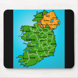 Alfombrilla De Ratón Mapa de Irlanda (condados)