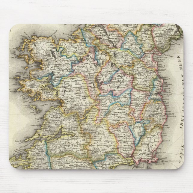 Alfombrilla De Ratón Mapa de Irlanda - Mapa histórico irlandés Eire Eri (Frente)