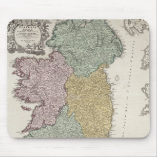 Alfombrilla De Ratón Mapa de Irlanda que muestra las provincias de