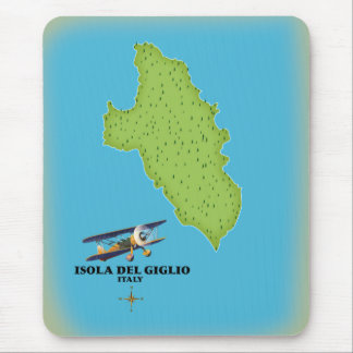 Alfombrilla De Ratón Mapa de Isola del Giglio Italia