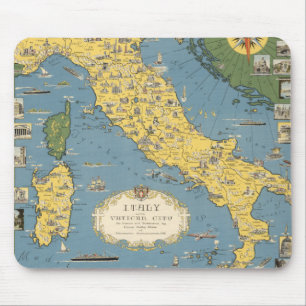 Alfombrilla De Ratón Mapa de Italia con Ciudad del Vaticano