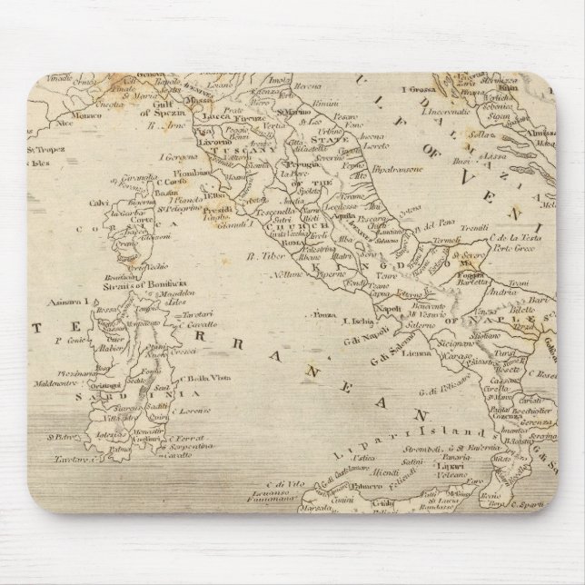 Alfombrilla De Ratón Mapa de Italia de Arrowsmith (Frente)