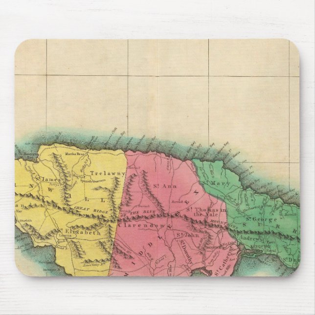 Alfombrilla De Ratón Mapa De Jamaica (Frente)