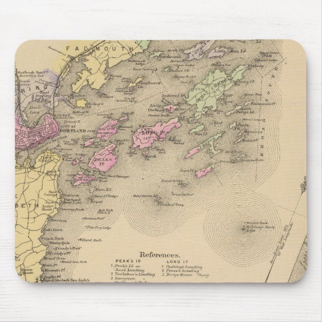 Alfombrilla De Ratón Mapa de la bahía de Casco (Frente)