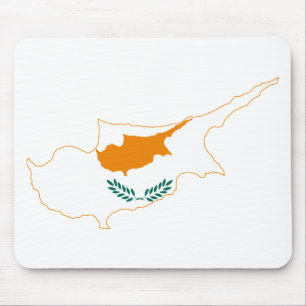 Alfombrilla De Ratón Mapa de la bandera de Chipre CY