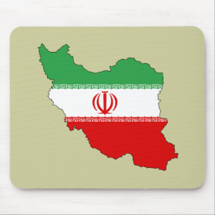 Alfombrilla De Ratón Mapa de la bandera de Irán