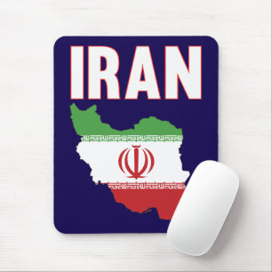 Alfombrilla De Ratón Mapa de la bandera de Irán Orgullo iraní