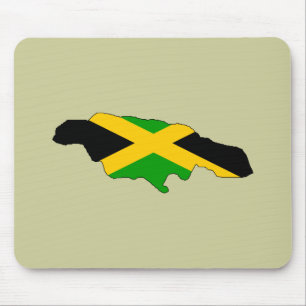 Alfombrilla De Ratón Mapa de la bandera de Jamaica