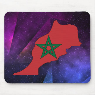 Alfombrilla De Ratón mapa de la bandera de Marruecos en fondo abstracto
