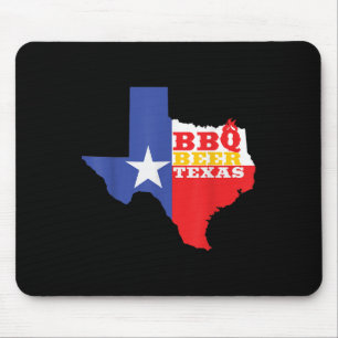 Alfombrilla De Ratón Mapa de la bandera de Texas Barbacoa de verano Cer