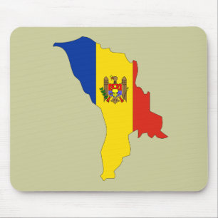 Alfombrilla De Ratón Mapa de la bandera del Moldavia