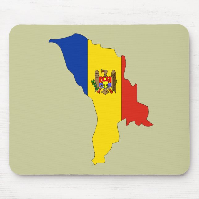Alfombrilla De Ratón Mapa de la bandera del Moldavia (Frente)