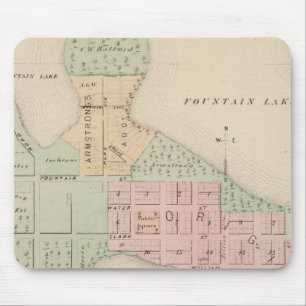 Alfombrilla De Ratón Mapa de la ciudad de Albert Lea, Minnesota