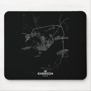 Alfombrilla De Ratón Mapa de la ciudad de Kherson Ucrania Recuerdo de v