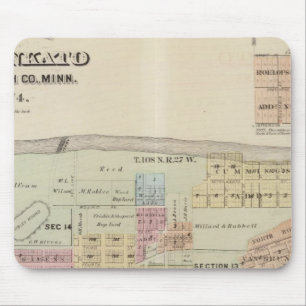 Alfombrilla De Ratón Mapa de la ciudad de Mankato, Minnesota