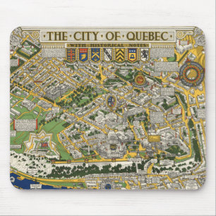 Alfombrilla De Ratón Mapa de la ciudad de Quebec
