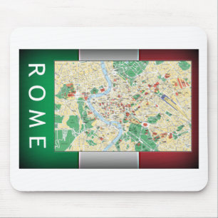 Alfombrilla De Ratón Mapa de la ciudad de Roma