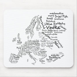 Alfombrilla De Ratón Mapa de la comida de Europa