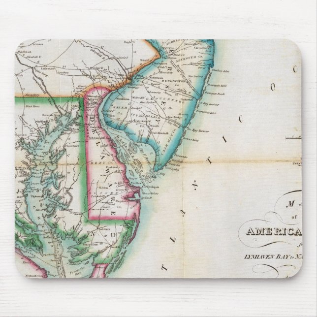 Alfombrilla De Ratón Mapa de la Costa Americana (Frente)